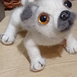 Робота Собачка щеня мопс в'язання гачком