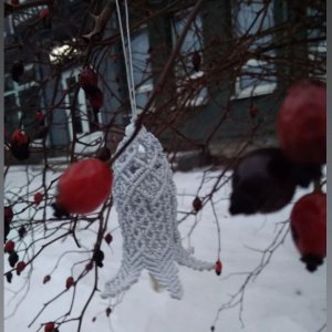 Работа Колокольчик плетеный на елку