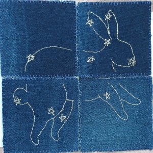 Робота Підставка під гаряче 4 частини "Сузір'я місячного кролика"