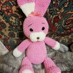 Работа Продам зайку из плюшевой пряжи