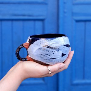 Работа Керамическая чашка для чая, 450мл