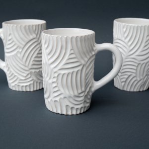 Робота Біла керамічна чашка Грань, 350мл