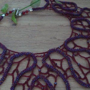 Работа Колье "Паутинка"