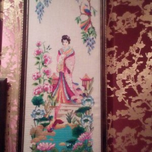 Работа 5 вышитых картин одним лотом.