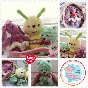 Робота Бджілка, Ведмедик і Зайчик у кошику!