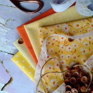 Робота Набір бавовни для рукоділля Жовта ромашка