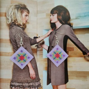 Робота Вишиті сережки "Виклик", сережки з вишивкою