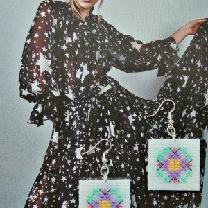 Робота Вишиті сережки №7 (сережки з вишивкою)