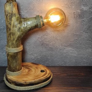 Работа Лампа лофт настольная