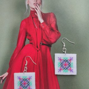 Робота Вишиті сережки №8