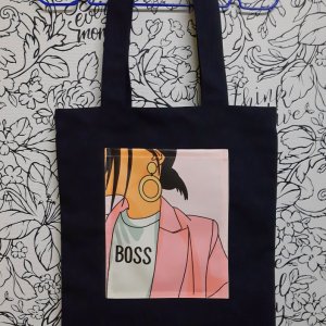 Робота Шопер з принтом "Boss" на зовнішній кишені