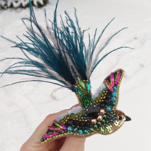 Работа Брошь Птица