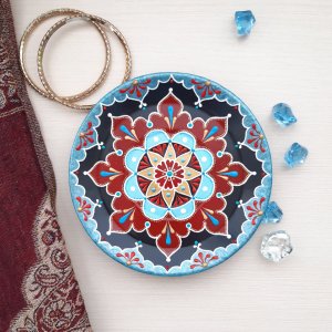 Работа декоративная тарелка  Узоры 2