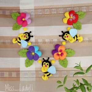 Робота Гірлянда з фетру 'Веселі бджілки'
