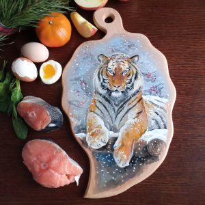Работа Доска кухонная с рисунком