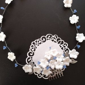 Работа Свадебный гребень и веточка