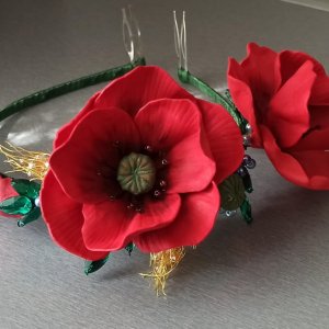 Работа Обруч с маками