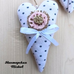 Робота Текстильне серце Тільда. Декор на 14 лютого