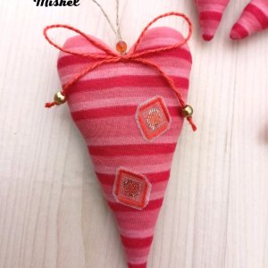 Работа Текстильное сердечко Тильда. Красное сердце. 14 февраля. 