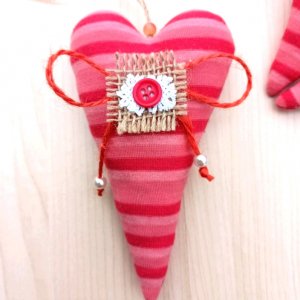 Работа  Валентинка сердце. Тильда. День влюбленных. Декор. 