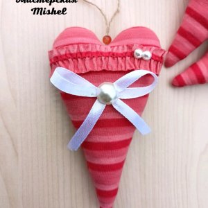 Работа Сердце Тильда. Валентинка. 14 февраля. Сердечко из ткани. 