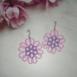 Работа Серьги фриволите