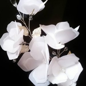 Работа Веточка с цветами ручной работы