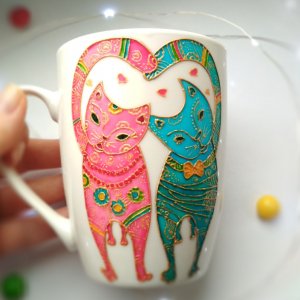 Работа Чашка с котами