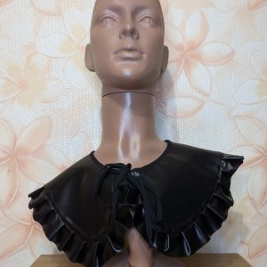 Работа Черный воротник из эко-кожи