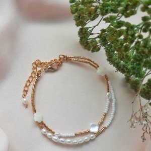 Работа Двойной браслет из бисера