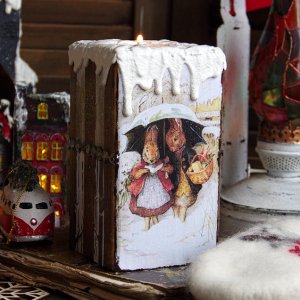 Работа Подсвечник Зимняя сказка