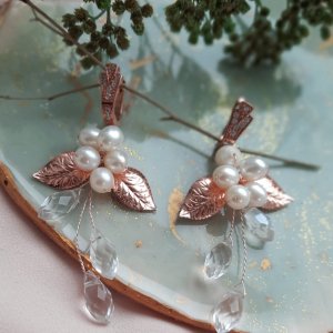 Работа Нежные серьги с жемчугом