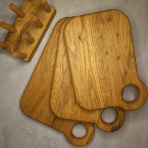 Работа  Набор разделочныех кухонных досточек из дуба