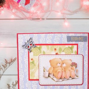 Робота 3D листівка із серії "Життя ведмедиків" ти і я