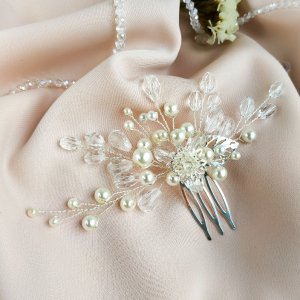 Работа Гребень в прическу, украшение для волос невесты на свадьбу