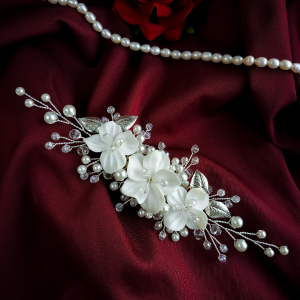 Работа Веточка украшение на свадебную прическу невесты, для фаты