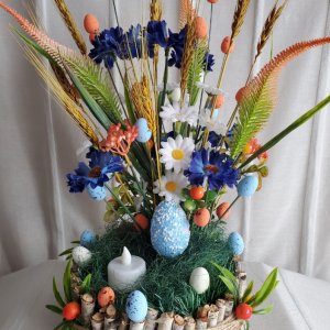 Работа Пасхальная композиция с колосками пшеницы 