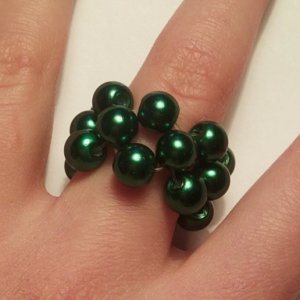 Робота Кільце з намистин, масштабне кільце, перстень кільце хрестиком