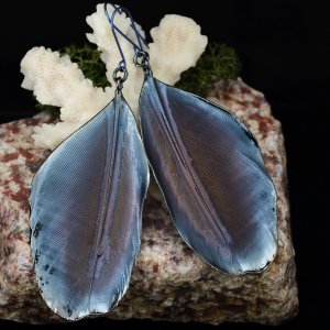 Работа СЕРЕЖКИ КЛАССИЧЕСКИЕ: "НОЧНАЯ ПТИЦА" 89.52