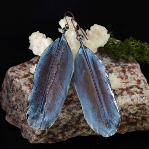 Работа СЕРЕЖКИ КЛАССИЧЕСКИЕ: "НОЧНАЯ ПТИЦА" 89|63