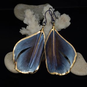 Работа СЕРЕЖКИ : "Сумеречная ПТИЦА" 89/17