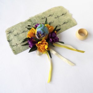 Работа Валянное Пасхальное яйцо Крокусы