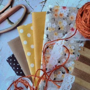 Робота Набір бавовни для рукоділля Весняний з 5 клаптів