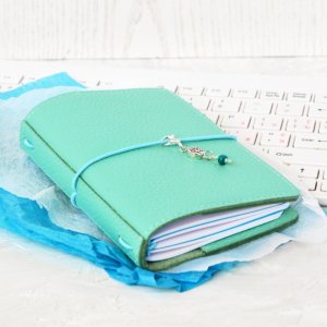 Робота Шкіряний блокнот для подорожей Midori, Ментол (Passport)