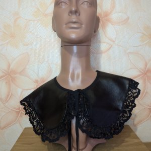 Работа Стильный Воротник эко-кожа с кружевом