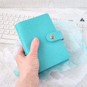 Работа Кожаный планер Голубой, игуана (Pocket)