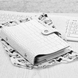 Робота Шкіряний планер / блокнот. Білий Крок (Personal)