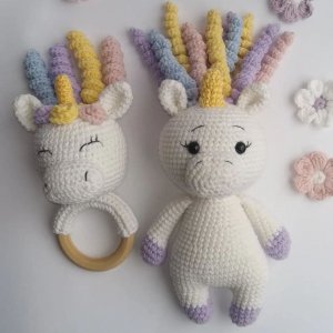 Работа Погремушка и игрушка единорог