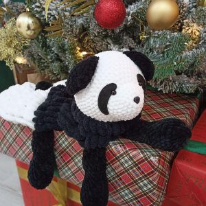 Работа Игрушка мягкая Панда пижамница