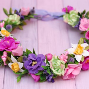 Работа Яркий весенний венок веночек 